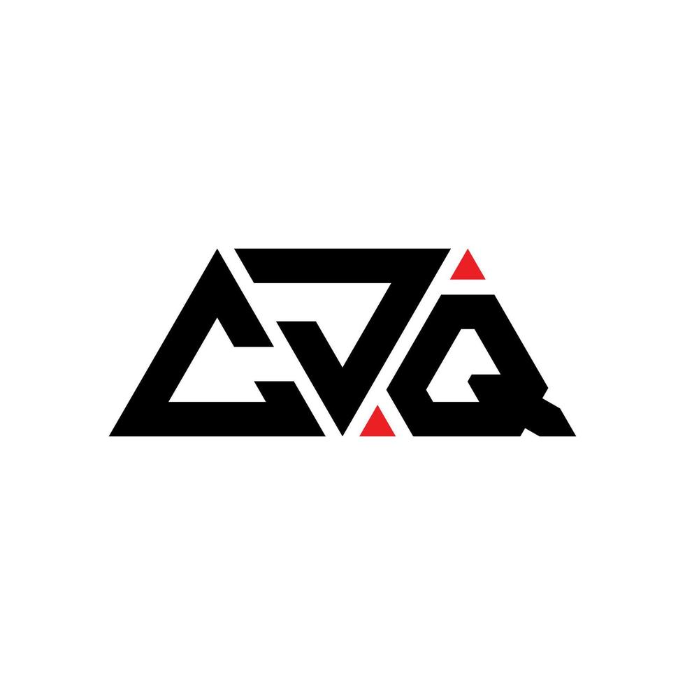 cjq driehoek brief logo ontwerp met driehoekige vorm. cjq driehoek logo ontwerp monogram. cjq driehoek vector logo sjabloon met rode kleur. cjq driehoekig logo eenvoudig, elegant en luxueus logo. cjq