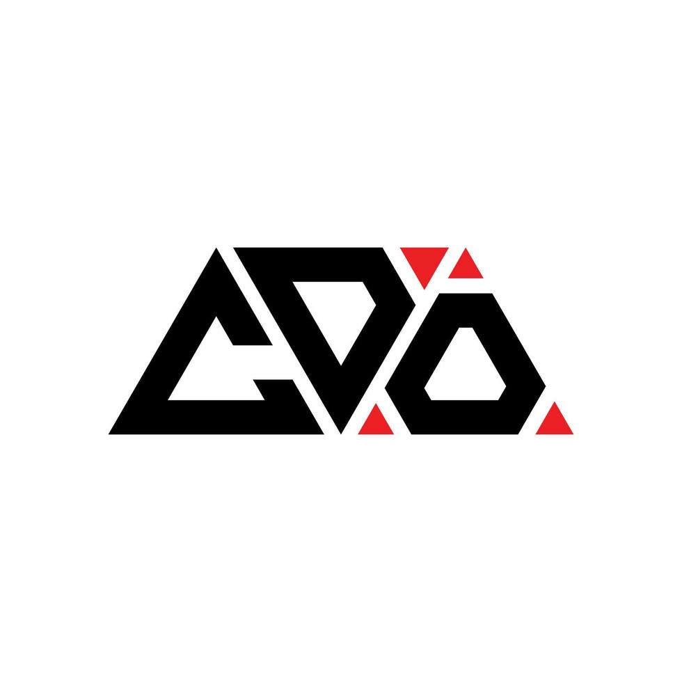 cdo driehoek brief logo ontwerp met driehoekige vorm. cdo driehoek logo ontwerp monogram. cdo driehoek vector logo sjabloon met rode kleur. cdo driehoekig logo eenvoudig, elegant en luxueus logo. cdo