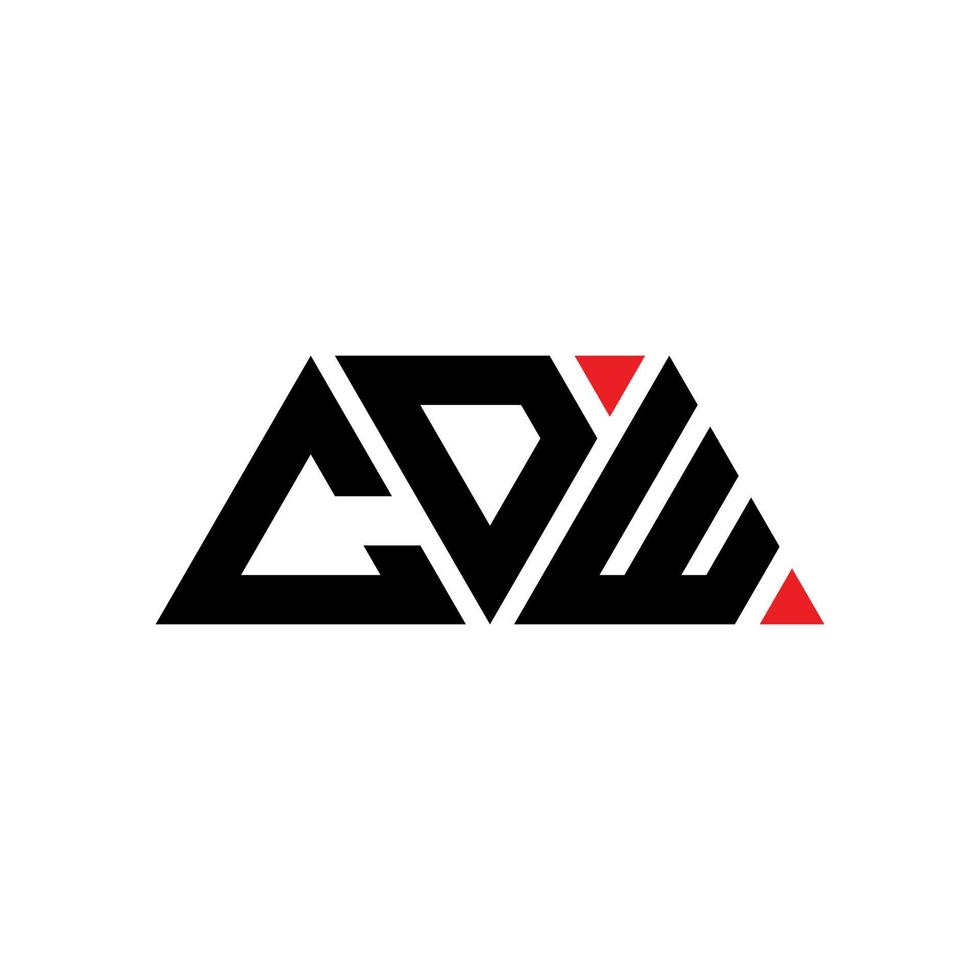 cdw driehoek brief logo ontwerp met driehoekige vorm. cdw driehoek logo ontwerp monogram. cdw driehoek vector logo sjabloon met rode kleur. cdw driehoekig logo eenvoudig, elegant en luxueus logo. cdw