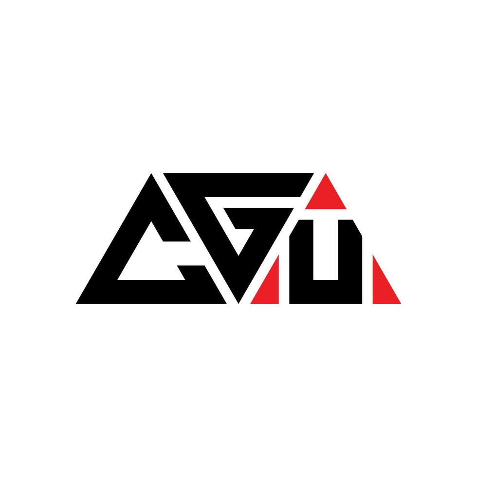 cgu driehoek brief logo ontwerp met driehoekige vorm. cgu driehoek logo ontwerp monogram. cgu driehoek vector logo sjabloon met rode kleur. cgu driehoekig logo eenvoudig, elegant en luxueus logo. cgu