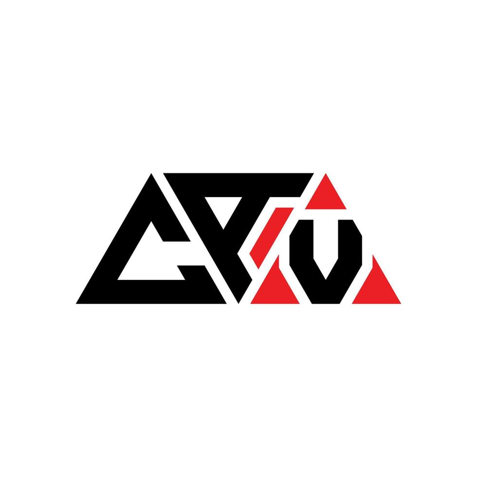 cav driehoek brief logo ontwerp met driehoekige vorm. cav driehoek logo ontwerp monogram. cav driehoek vector logo sjabloon met rode kleur. cav driehoekig logo eenvoudig, elegant en luxueus logo. cav
