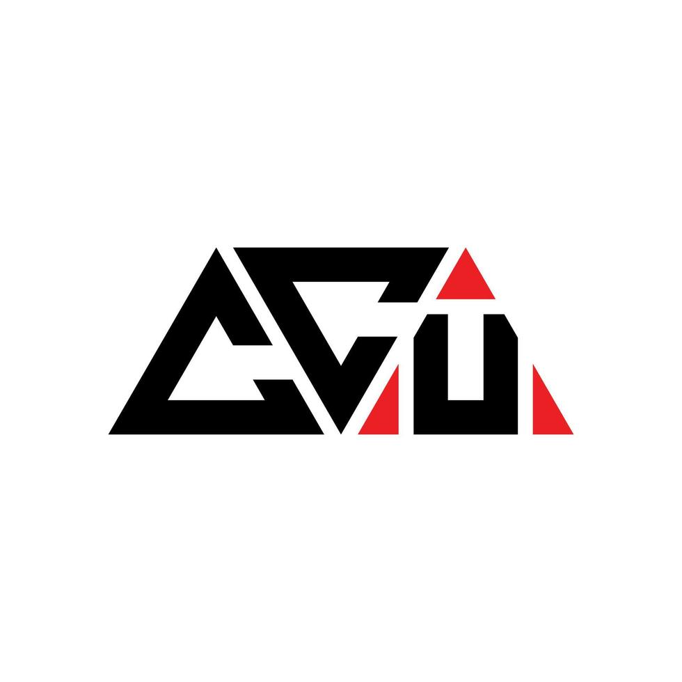 ccu driehoek brief logo ontwerp met driehoekige vorm. ccu driehoek logo ontwerp monogram. ccu driehoek vector logo sjabloon met rode kleur. ccu driehoekig logo eenvoudig, elegant en luxueus logo. ccu