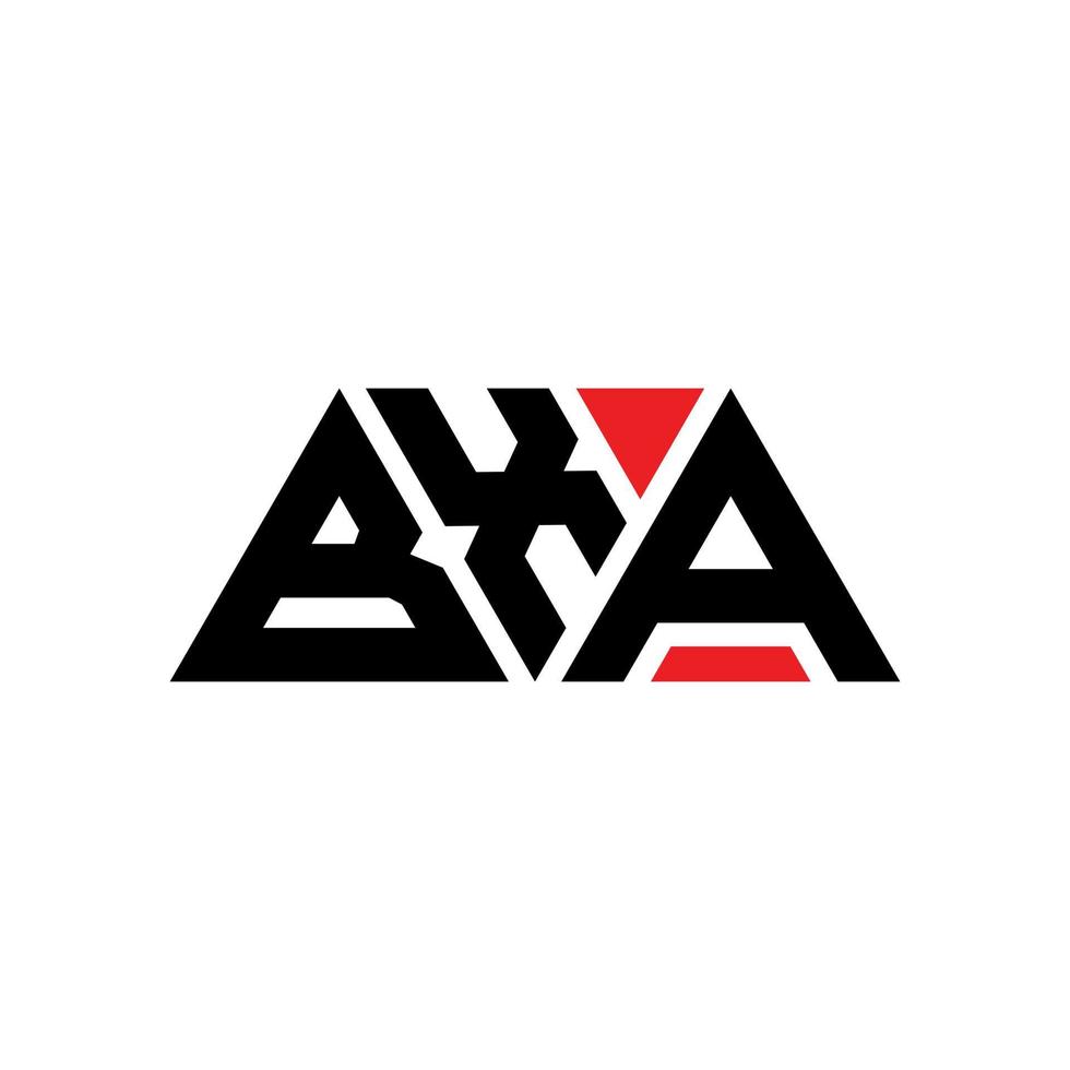 bxa driehoek brief logo ontwerp met driehoekige vorm. bxa driehoek logo ontwerp monogram. bxa driehoek vector logo sjabloon met rode kleur. bxa driehoekig logo eenvoudig, elegant en luxueus logo. bxa