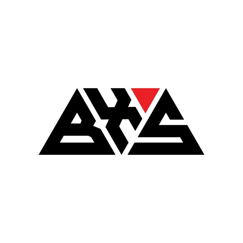 bxs driehoek brief logo ontwerp met driehoekige vorm. bxs driehoek logo ontwerp monogram. bxs driehoek vector logo sjabloon met rode kleur. bxs driehoekig logo eenvoudig, elegant en luxueus logo. bxs