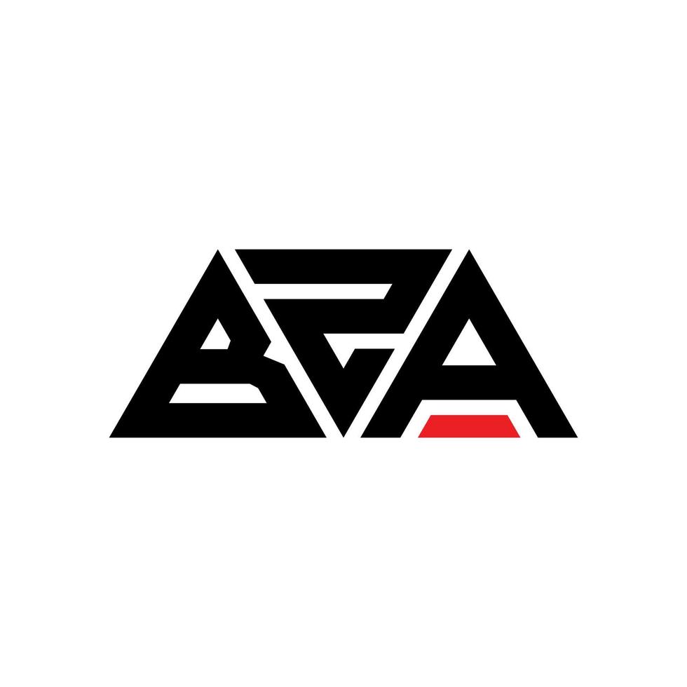 bza driehoek brief logo ontwerp met driehoekige vorm. bza driehoek logo ontwerp monogram. bza driehoek vector logo sjabloon met rode kleur. bza driehoekig logo eenvoudig, elegant en luxueus logo. bza