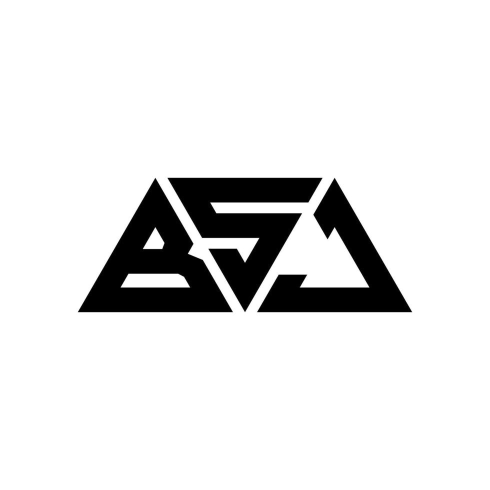 bsj driehoek brief logo ontwerp met driehoekige vorm. bsj driehoek logo ontwerp monogram. bsj driehoek vector logo sjabloon met rode kleur. bsj driehoekig logo eenvoudig, elegant en luxueus logo. bsj