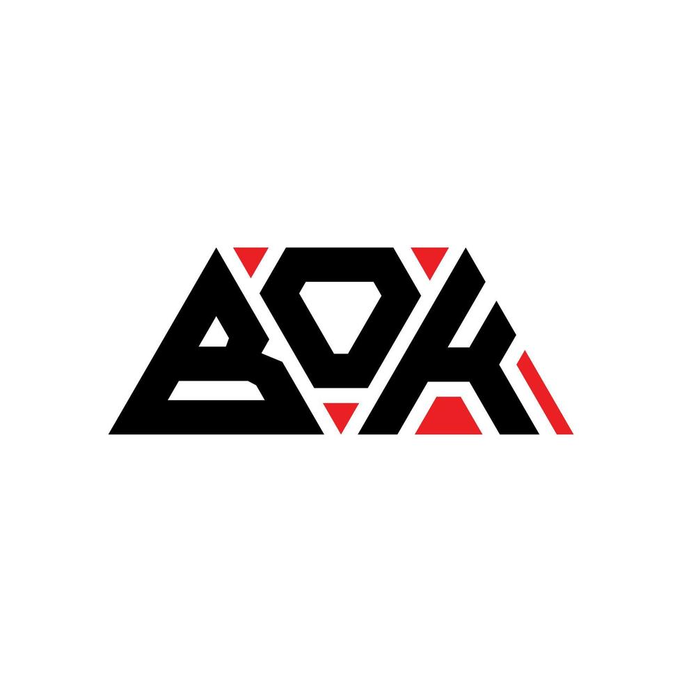 bok driehoek brief logo ontwerp met driehoekige vorm. bok driehoek logo ontwerp monogram. bok driehoek vector logo sjabloon met rode kleur. bok driehoekig logo eenvoudig, elegant en luxueus logo. bok