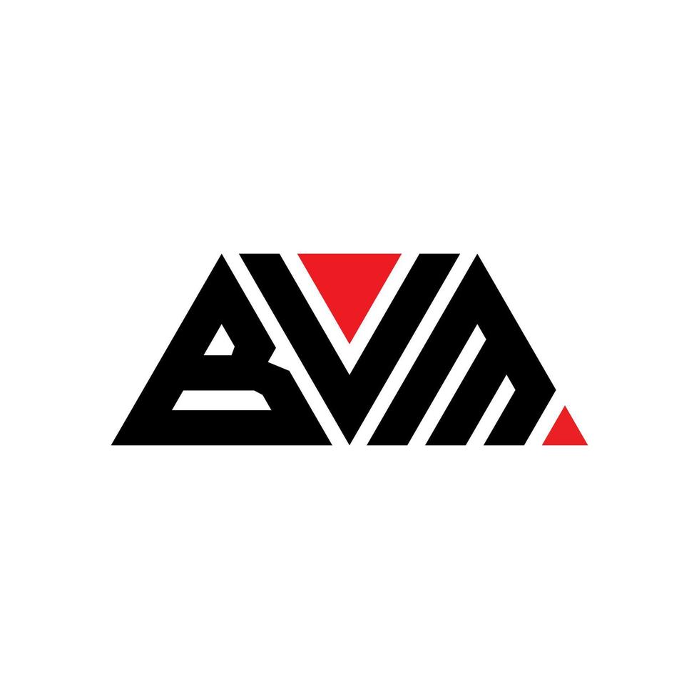 bvm driehoek brief logo ontwerp met driehoekige vorm. bvm driehoek logo ontwerp monogram. bvm driehoek vector logo sjabloon met rode kleur. bvm driehoekig logo eenvoudig, elegant en luxueus logo. bvm