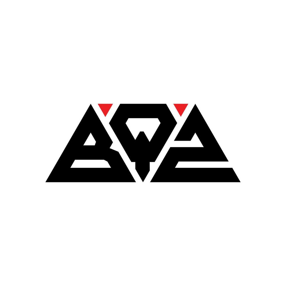 bqz driehoek brief logo ontwerp met driehoekige vorm. bqz driehoek logo ontwerp monogram. bqz driehoek vector logo sjabloon met rode kleur. bqz driehoekig logo eenvoudig, elegant en luxueus logo. bqz