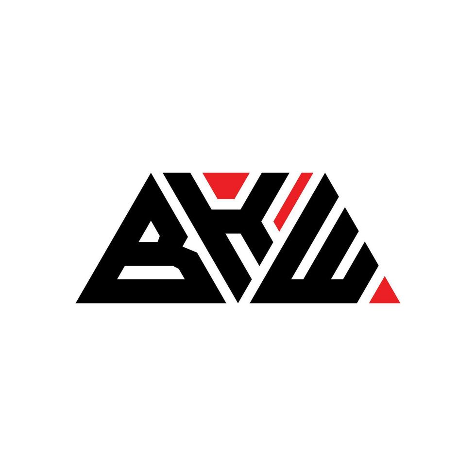 bkw driehoek brief logo ontwerp met driehoekige vorm. bkw driehoek logo ontwerp monogram. bkw driehoek vector logo sjabloon met rode kleur. bkw driehoekig logo eenvoudig, elegant en luxueus logo. bkw