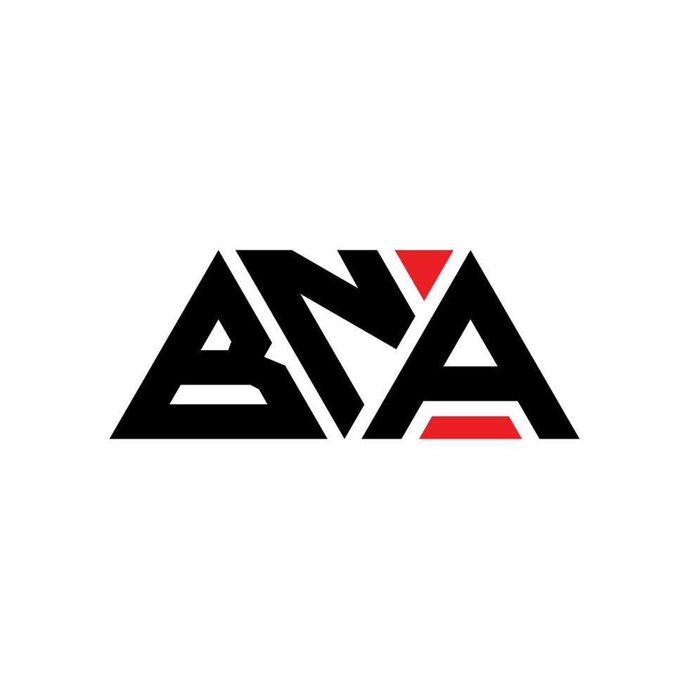 bna driehoek brief logo ontwerp met driehoekige vorm. bna driehoek logo ontwerp monogram. bna driehoek vector logo sjabloon met rode kleur. bna driehoekig logo eenvoudig, elegant en luxueus logo. bna