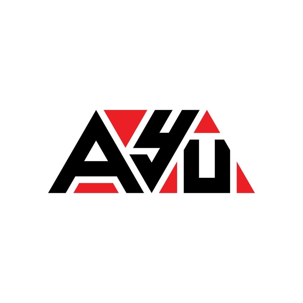 ayu driehoek brief logo ontwerp met driehoekige vorm. ayu driehoek logo ontwerp monogram. ayu driehoek vector logo sjabloon met rode kleur. ayu driehoekig logo eenvoudig, elegant en luxueus logo. ayu