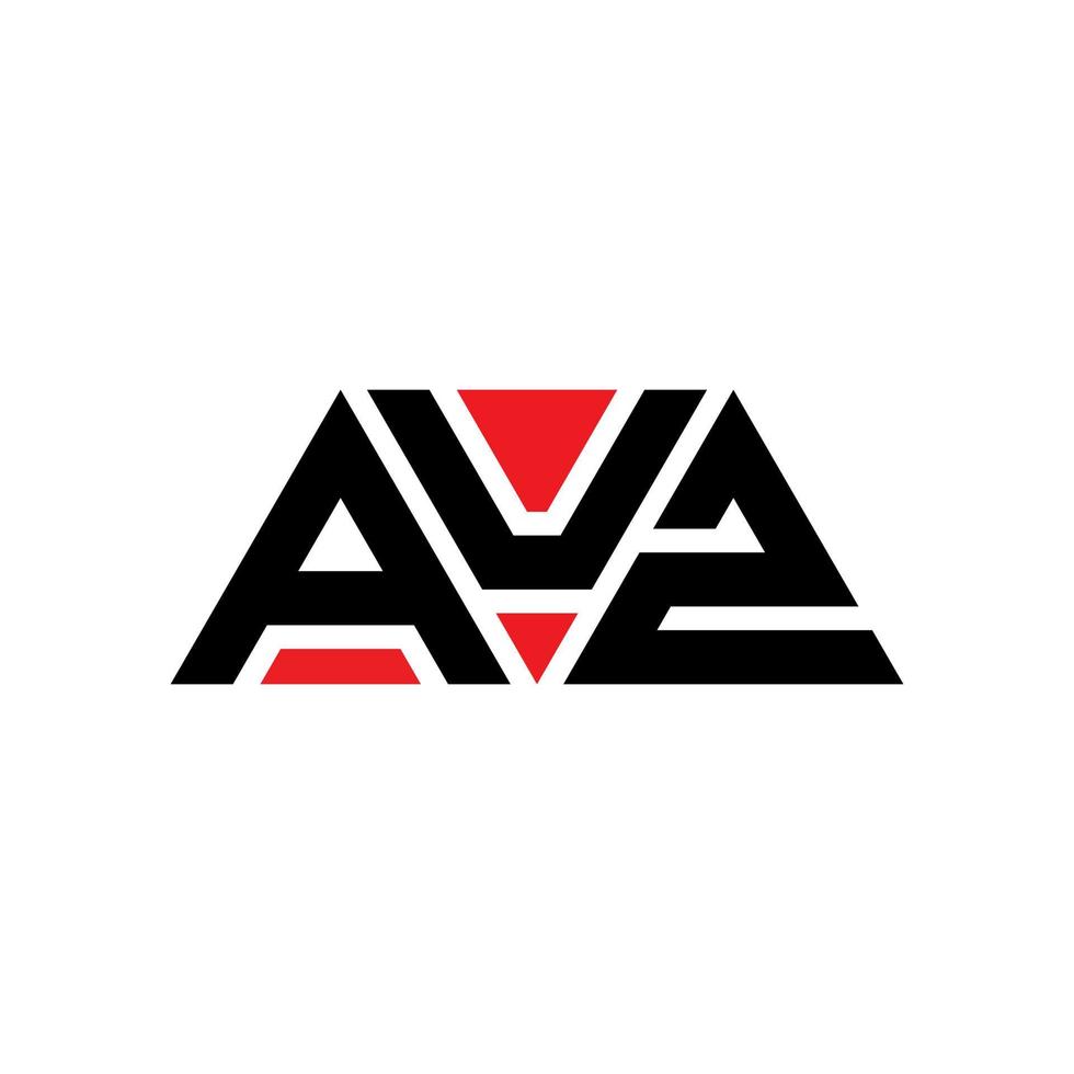 auz driehoek brief logo ontwerp met driehoekige vorm. auz driehoek logo ontwerp monogram. auz driehoek vector logo sjabloon met rode kleur. auz driehoekig logo eenvoudig, elegant en luxueus logo. auz