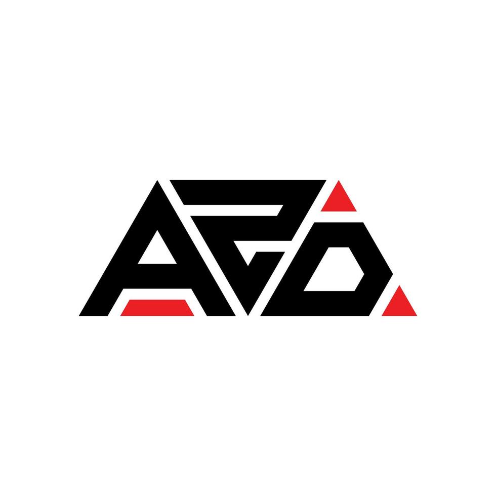 azd driehoek brief logo ontwerp met driehoekige vorm. Azd driehoek logo ontwerp monogram. Azd driehoek vector logo sjabloon met rode kleur. azd driehoekig logo eenvoudig, elegant en luxueus logo. azd