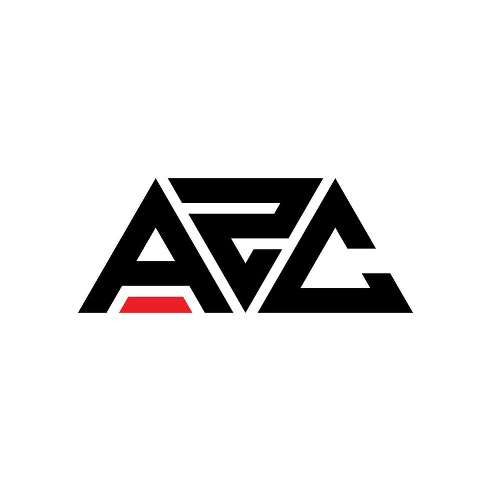 azc driehoek brief logo ontwerp met driehoekige vorm. azc driehoek logo ontwerp monogram. Azc driehoek vector logo sjabloon met rode kleur. azc driehoekig logo eenvoudig, elegant en luxueus logo. azc