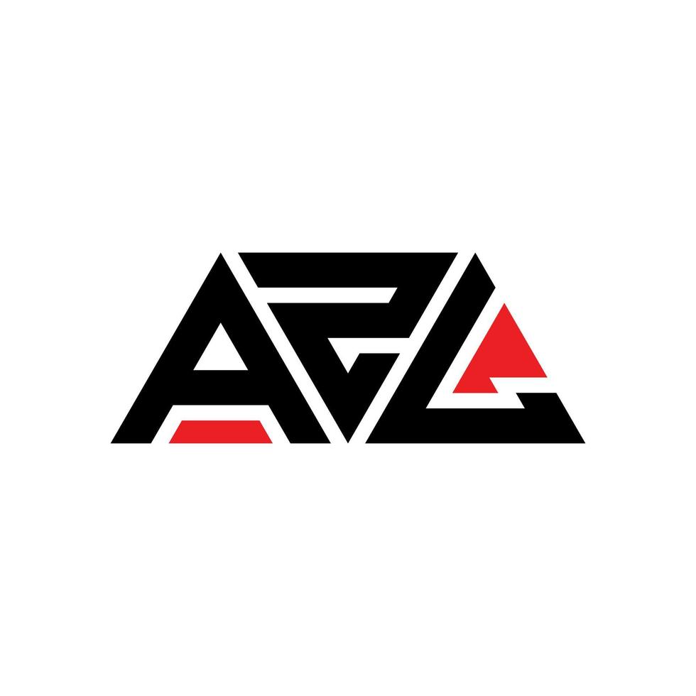 azl driehoek brief logo ontwerp met driehoekige vorm. azl driehoek logo ontwerp monogram. Azl driehoek vector logo sjabloon met rode kleur. azl driehoekig logo eenvoudig, elegant en luxueus logo. azl