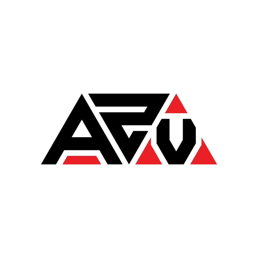 azv driehoek brief logo ontwerp met driehoekige vorm. azv driehoek logo ontwerp monogram. azv driehoek vector logo sjabloon met rode kleur. azv driehoekig logo eenvoudig, elegant en luxueus logo. azv