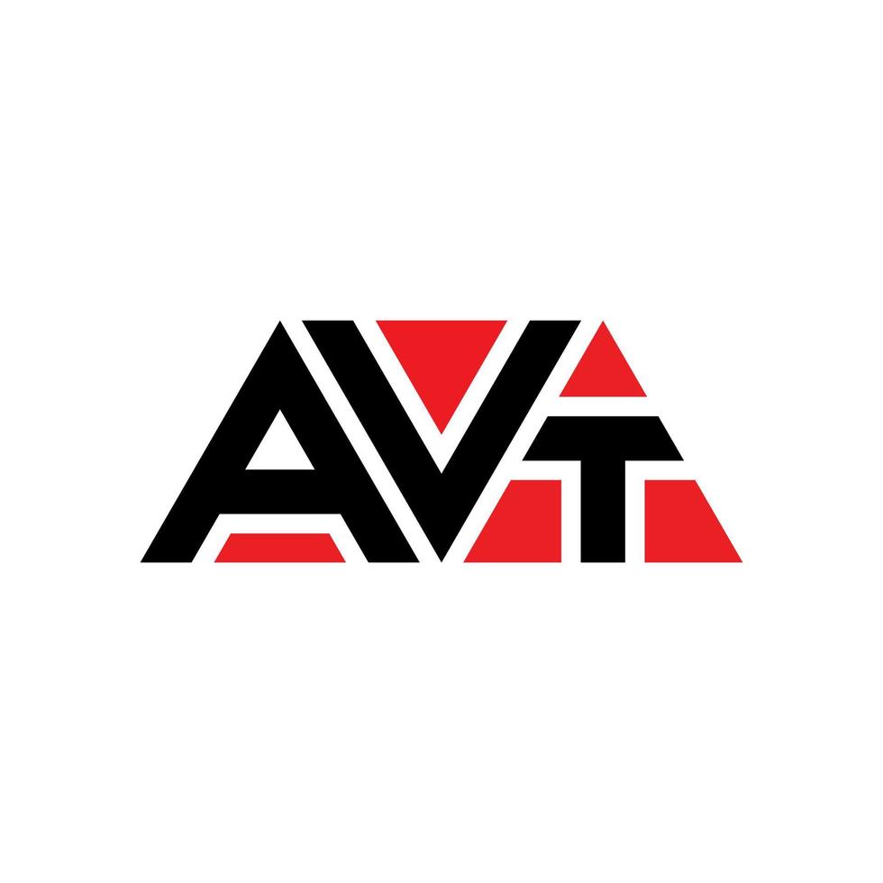 avt driehoek brief logo ontwerp met driehoekige vorm. avt driehoek logo ontwerp monogram. avt driehoek vector logo sjabloon met rode kleur. avt driehoekig logo eenvoudig, elegant en luxueus logo. avt