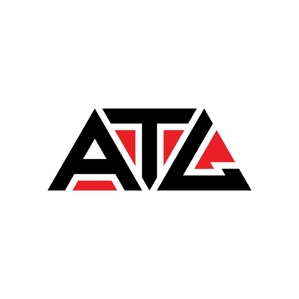 atl driehoek brief logo ontwerp met driehoekige vorm. atl driehoek logo ontwerp monogram. atl driehoek vector logo sjabloon met rode kleur. atl driehoekig logo eenvoudig, elegant en luxueus logo. atl