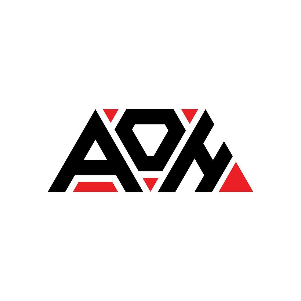 aoh driehoek letter logo ontwerp met driehoekige vorm. aoh driehoek logo ontwerp monogram. aoh driehoek vector logo sjabloon met rode kleur. aoh driehoekig logo eenvoudig, elegant en luxueus logo. ohh