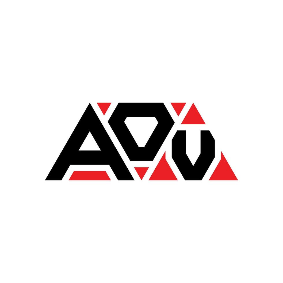 aov driehoek brief logo ontwerp met driehoekige vorm. aov driehoek logo ontwerp monogram. aov driehoek vector logo sjabloon met rode kleur. aov driehoekig logo eenvoudig, elegant en luxueus logo. aov
