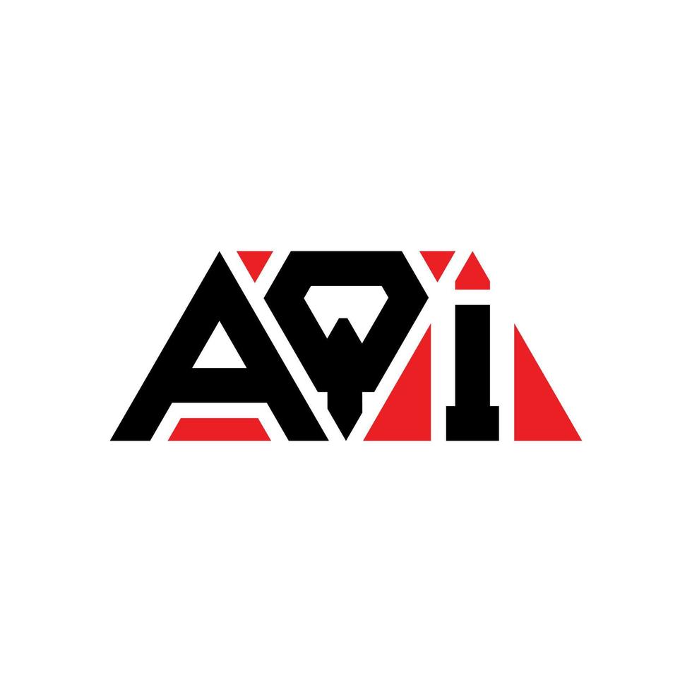 aqi driehoek brief logo ontwerp met driehoekige vorm. aqi driehoek logo ontwerp monogram. aqi driehoek vector logo sjabloon met rode kleur. aqi driehoekig logo eenvoudig, elegant en luxueus logo. aqi