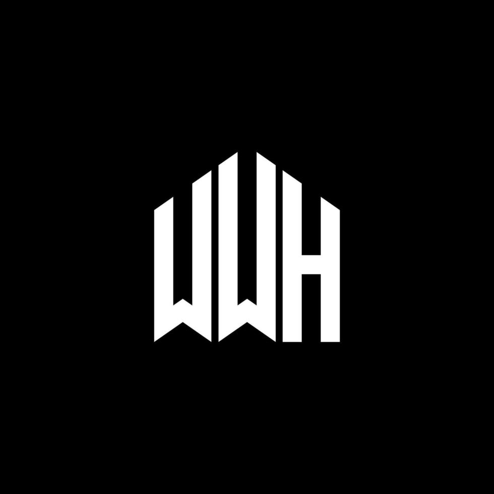 wwh brief logo ontwerp op zwarte achtergrond. wwh creatieve initialen brief logo concept. wwh brief ontwerp. vector