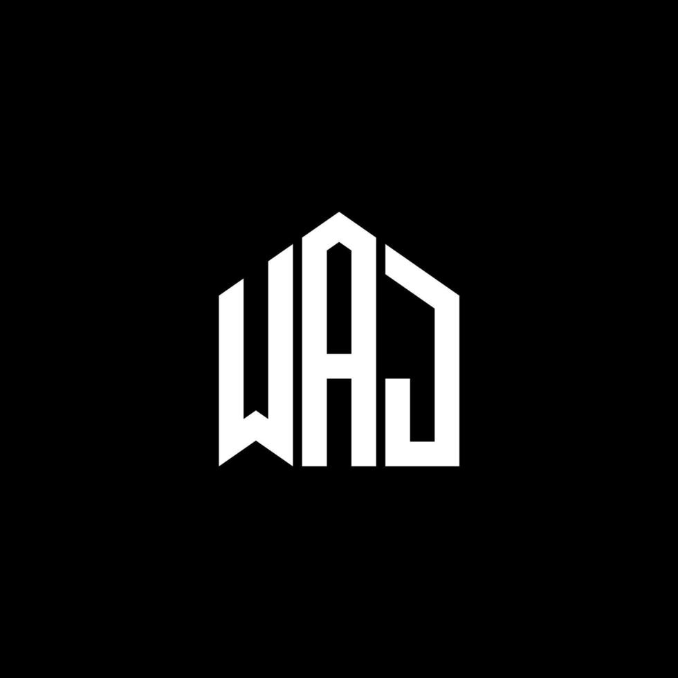 waj brief logo ontwerp op zwarte achtergrond. waj creatieve initialen brief logo concept. waj brief ontwerp. vector