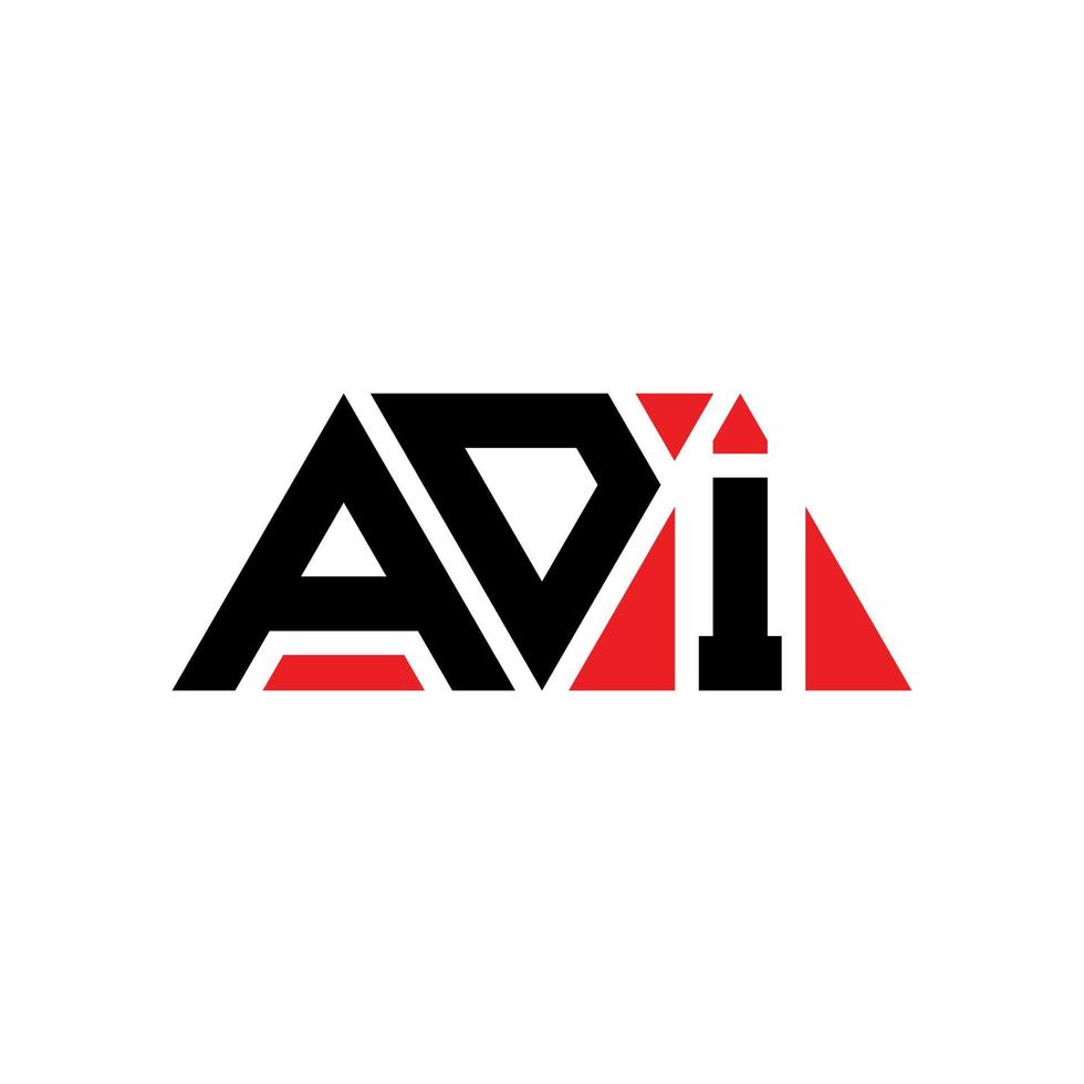 adi driehoek brief logo ontwerp met driehoekige vorm. adi driehoek logo ontwerp monogram. adi driehoek vector logo sjabloon met rode kleur. adi driehoekig logo eenvoudig, elegant en luxueus logo. adi