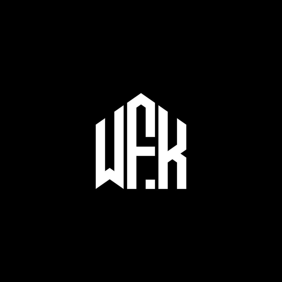 wfk brief logo ontwerp op zwarte achtergrond. wfk creatieve initialen brief logo concept. wfk brief ontwerp. vector