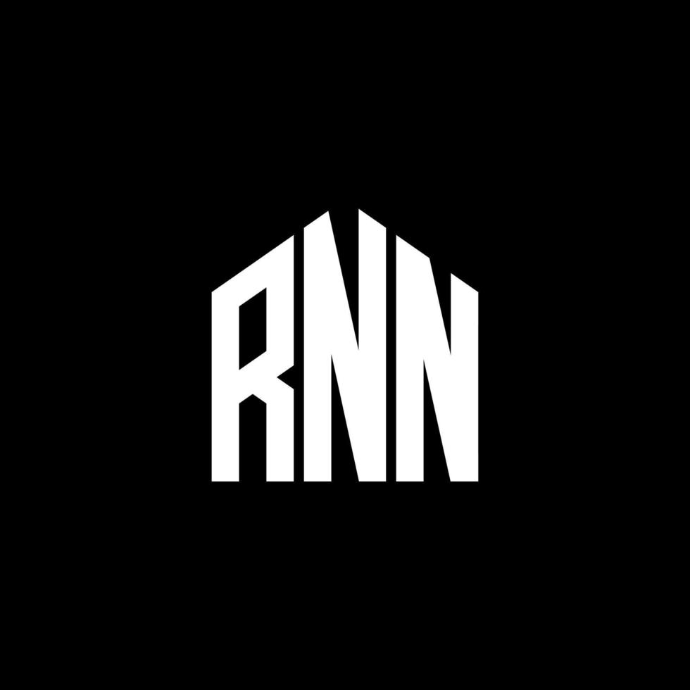 RNN brief logo ontwerp op zwarte achtergrond. rnn creatieve initialen brief logo concept. rnn brief ontwerp. vector