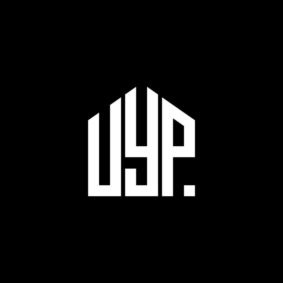 uyp brief logo ontwerp op zwarte achtergrond. uyp creatieve initialen brief logo concept. uyp brief ontwerp. vector