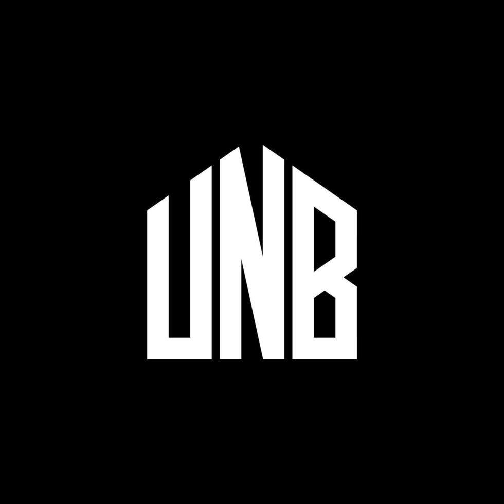 UNB brief logo ontwerp op zwarte achtergrond. unb creatieve initialen brief logo concept. unb-briefontwerp. vector