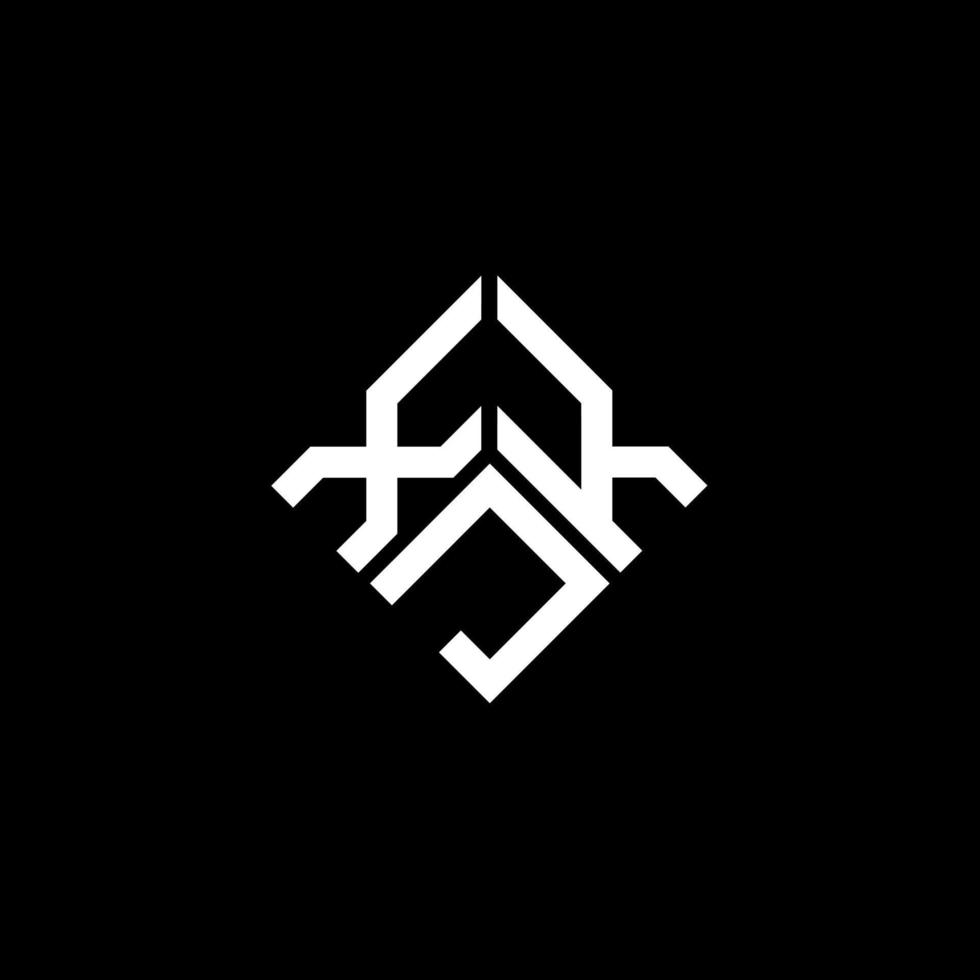 xkj brief logo ontwerp op zwarte achtergrond. xkj creatieve initialen brief logo concept. xkj brief ontwerp. vector