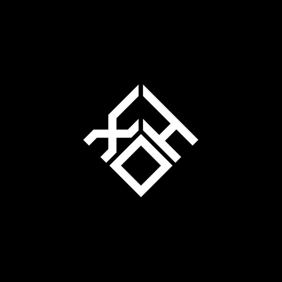 xho brief logo ontwerp op zwarte achtergrond. xho creatieve initialen brief logo concept. xho brief ontwerp. vector