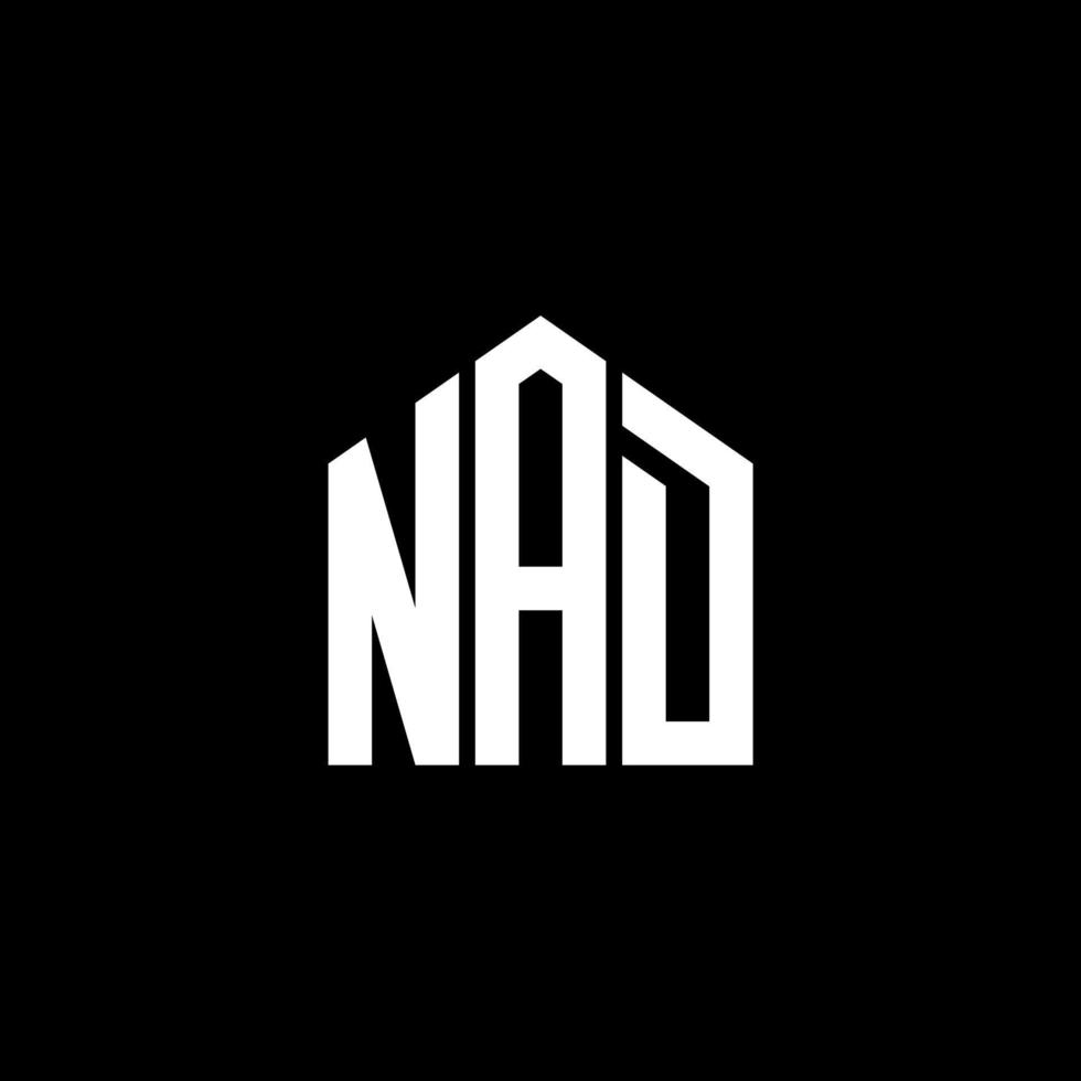 nad brief design.nad brief logo ontwerp op zwarte achtergrond. nad creatieve initialen brief logo concept. nad brief design.nad brief logo ontwerp op zwarte achtergrond. n vector