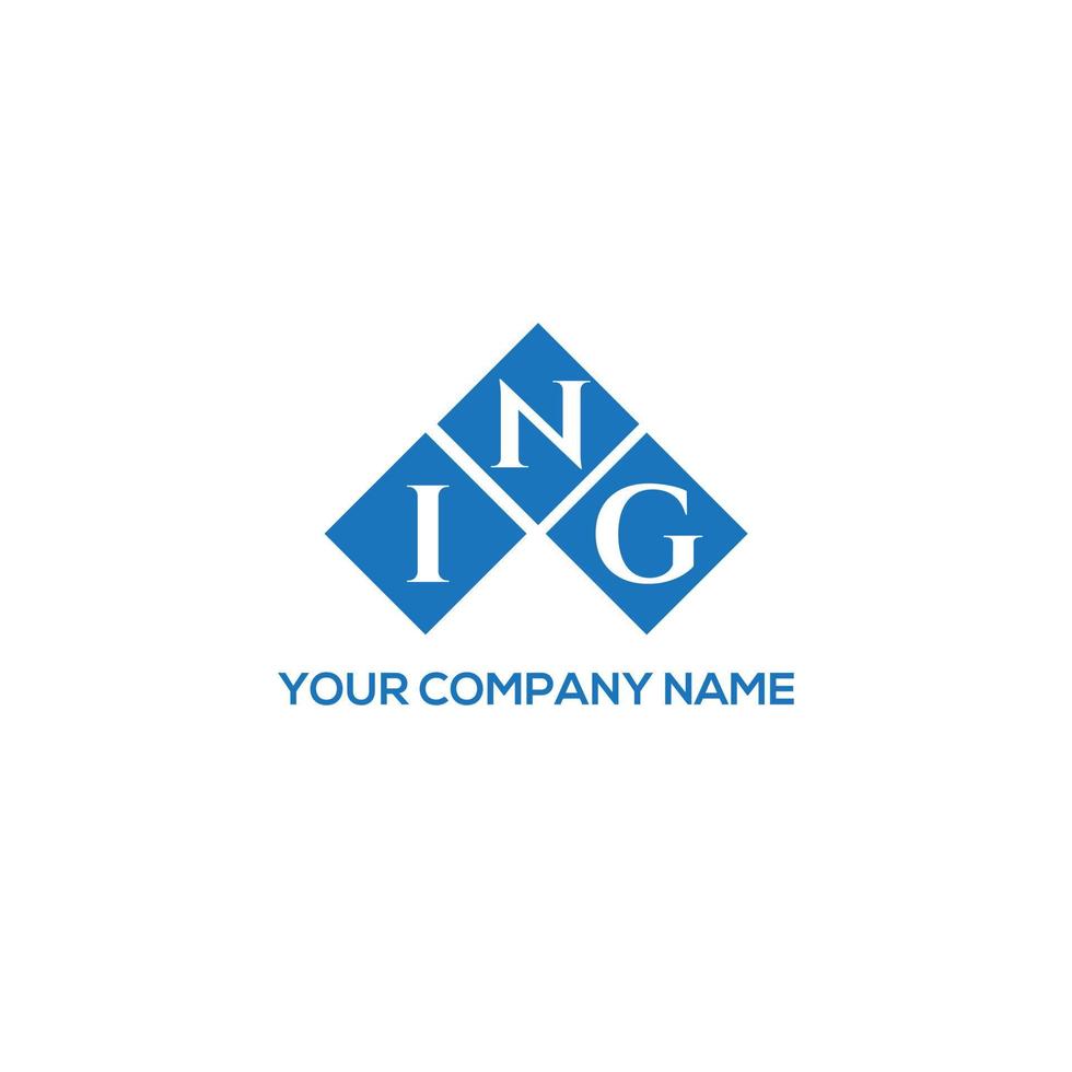 ing creatieve initialen brief logo concept. ing brief design.ing brief logo ontwerp op witte achtergrond. ing creatieve initialen brief logo concept. letterontwerp. vector