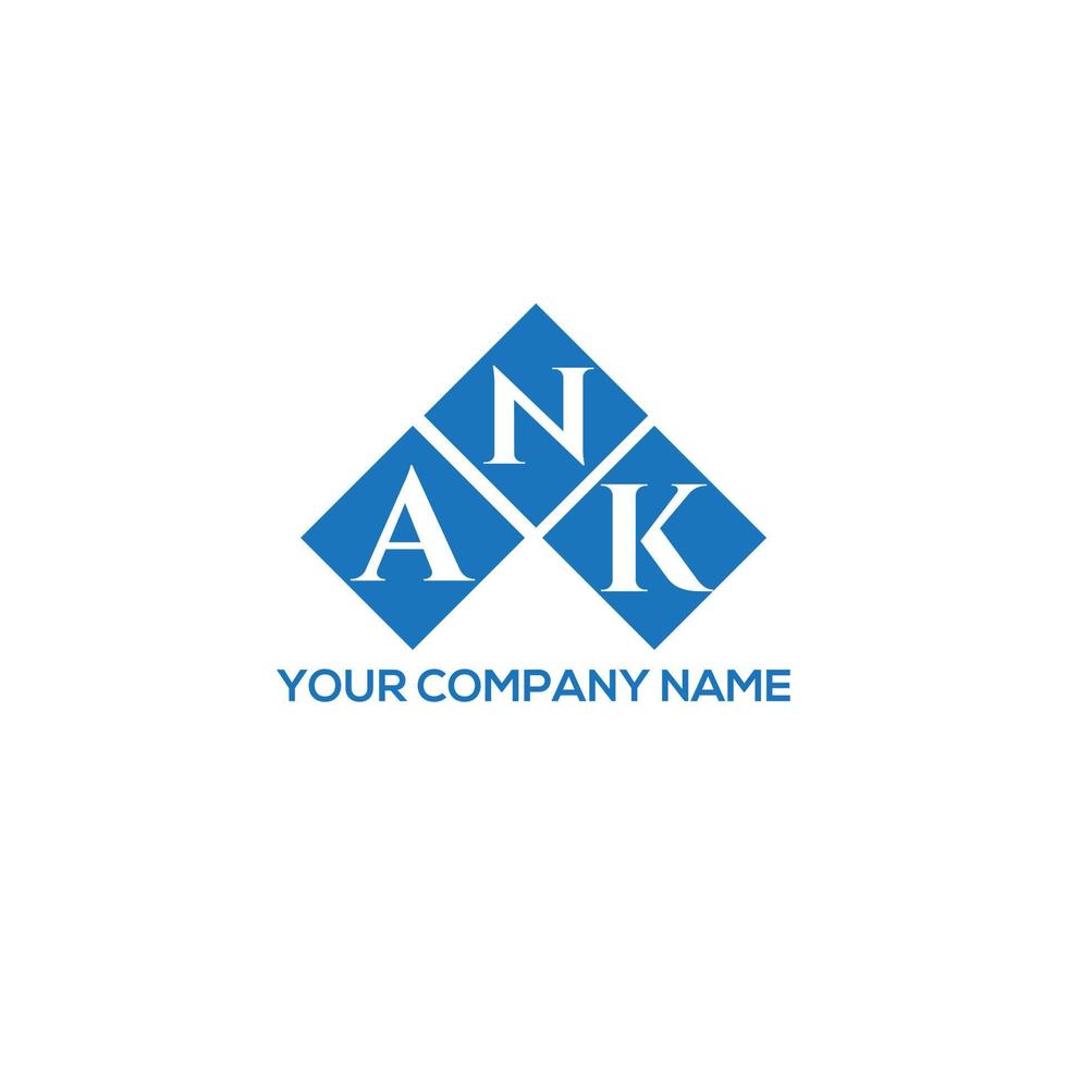 n brief logo ontwerp op witte achtergrond. ank creatieve initialen brief logo concept. ank brief ontwerp. vector