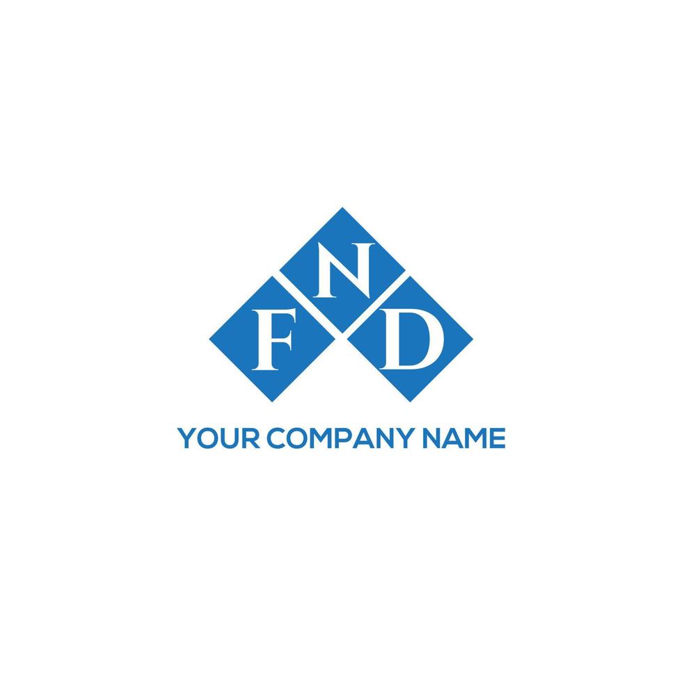 fnd brief logo ontwerp op witte achtergrond. fnd creatieve initialen brief logo concept. fnd letterontwerp. vector