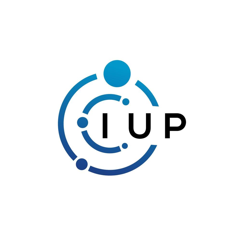 iup brief technologie logo ontwerp op witte achtergrond. iup creatieve initialen letter it logo concept. iup-briefontwerp. vector