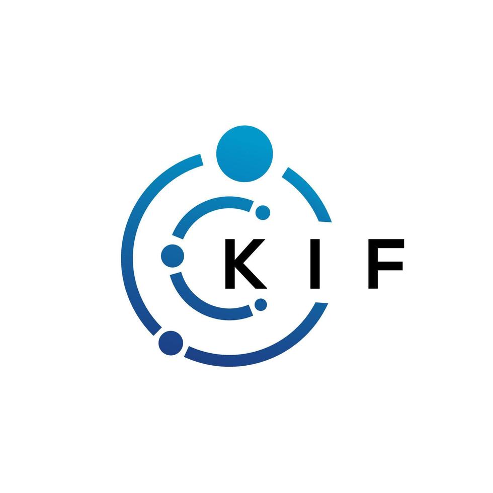 kif brief technologie logo ontwerp op witte achtergrond. kif creatieve initialen letter it logo concept. kif brief ontwerp. vector