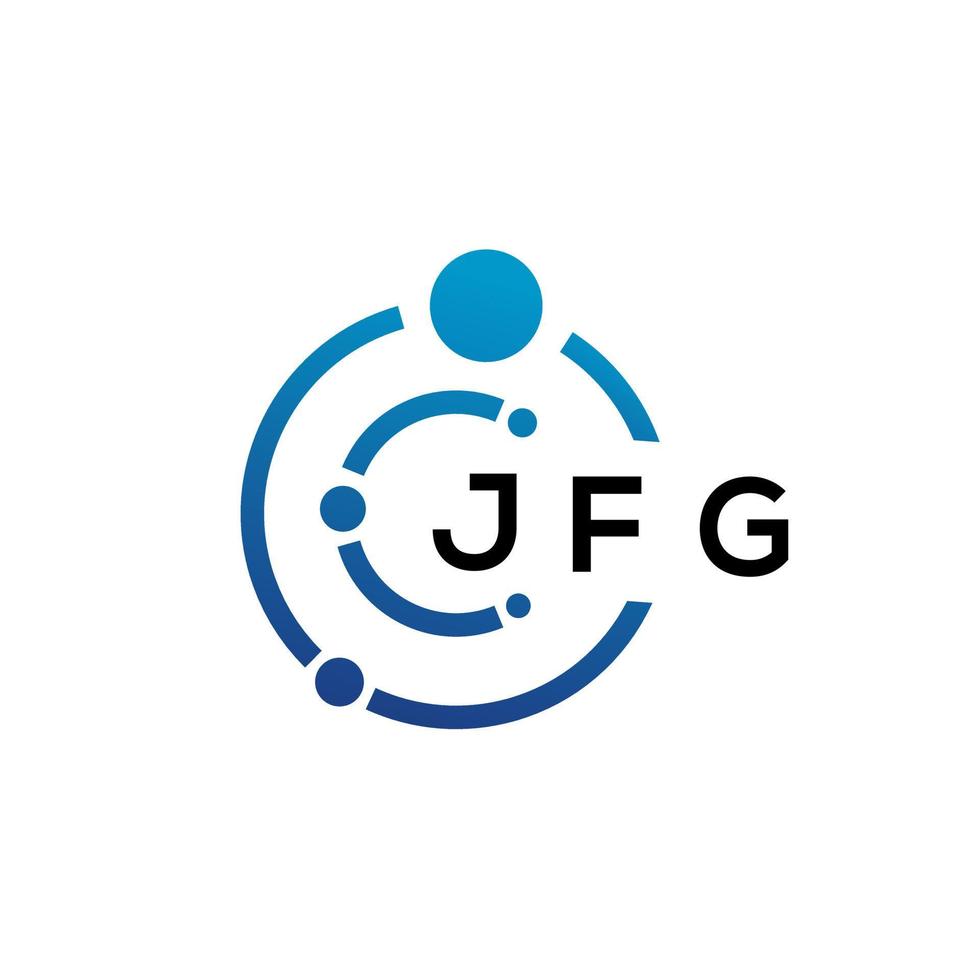 jfg brief technologie logo ontwerp op witte achtergrond. jfg creatieve initialen letter it logo concept. jfg brief ontwerp. vector