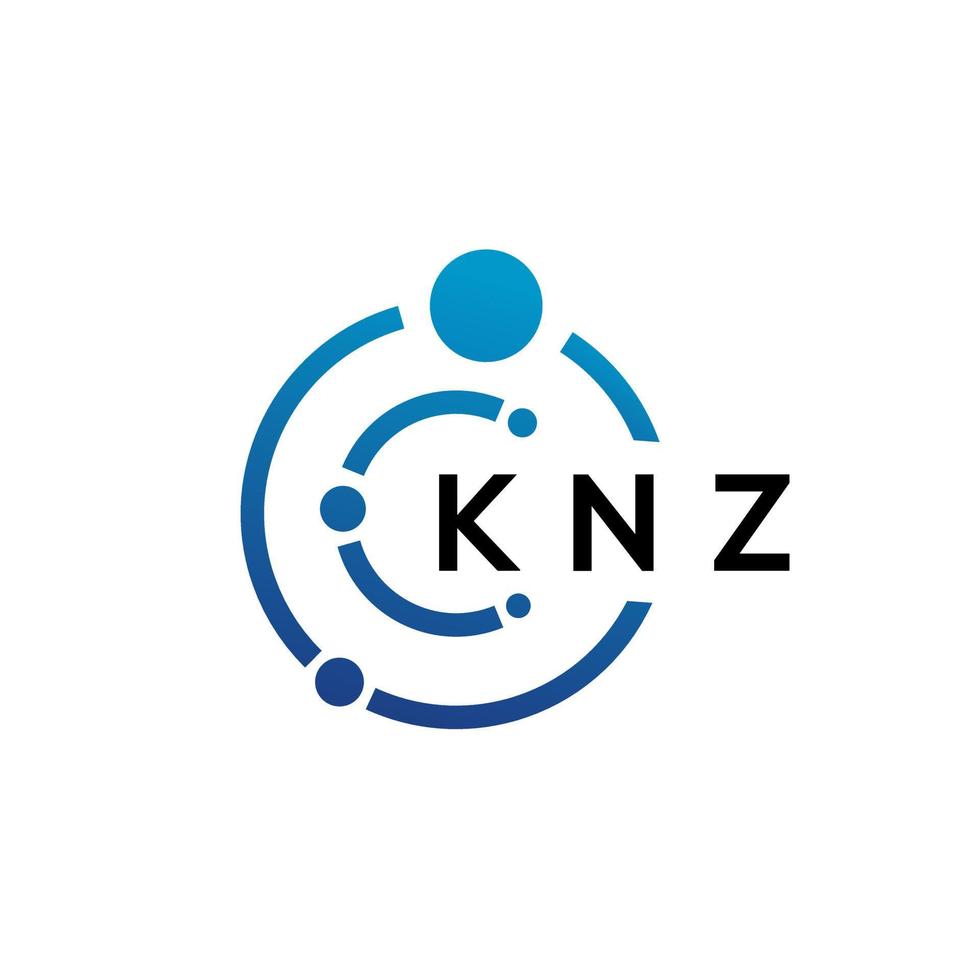 KNZ brief technologie logo ontwerp op witte achtergrond. knz creatieve initialen letter it logo concept. knz brief ontwerp. vector