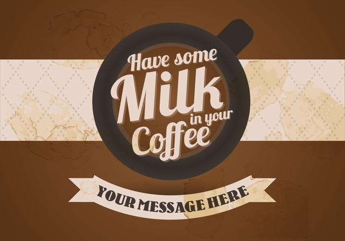 Gratis Koffie Achtergrond Met Typografie vector