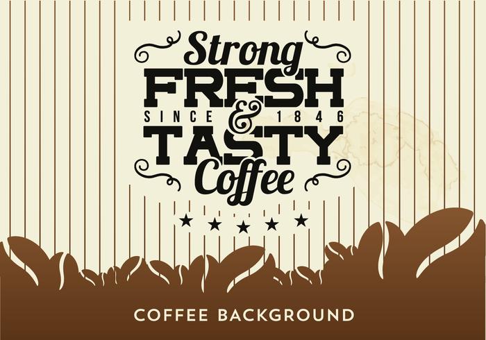 Gratis Koffie Achtergrond Met Typografie vector