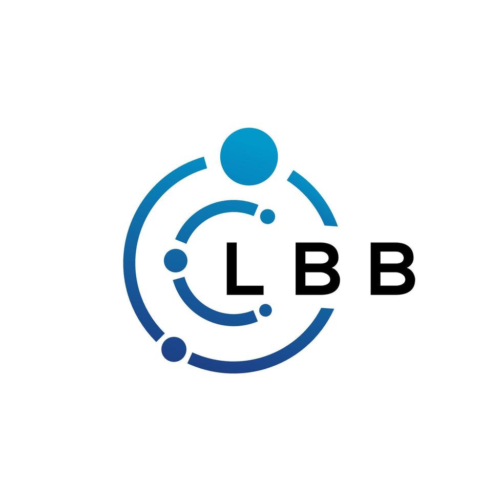 lbb brief technologie logo ontwerp op witte achtergrond. lbb creatieve initialen letter it logo concept. lbb-briefontwerp. vector