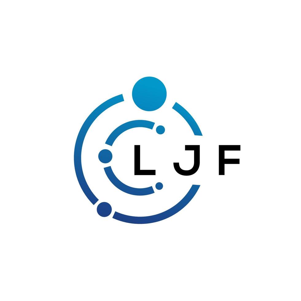 ljf brief technologie logo ontwerp op witte achtergrond. ljf creatieve initialen letter it logo concept. ljf brief ontwerp. vector