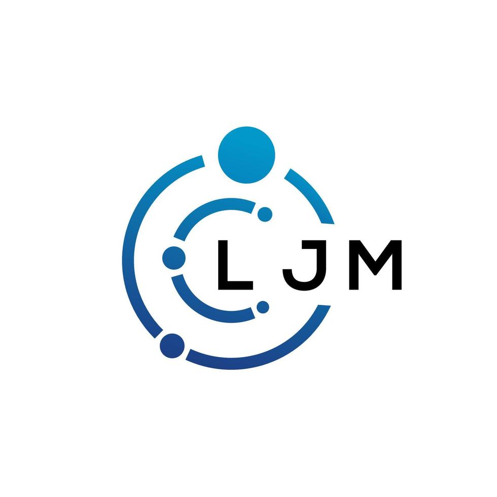 ljm brief technologie logo ontwerp op witte achtergrond. ljm creatieve initialen letter it logo concept. ljm brief ontwerp. vector