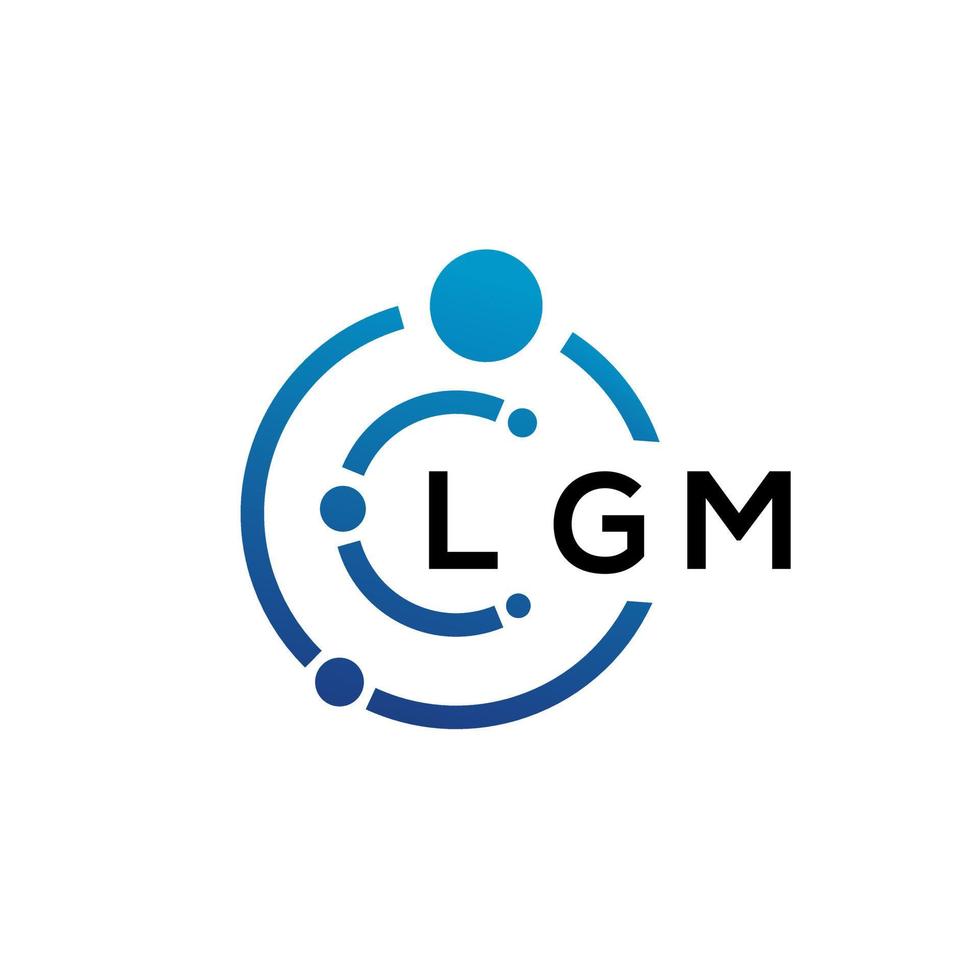 LG brief technologie logo ontwerp op witte achtergrond. lgm creatieve initialen letter it logo concept. lgm brief ontwerp. vector