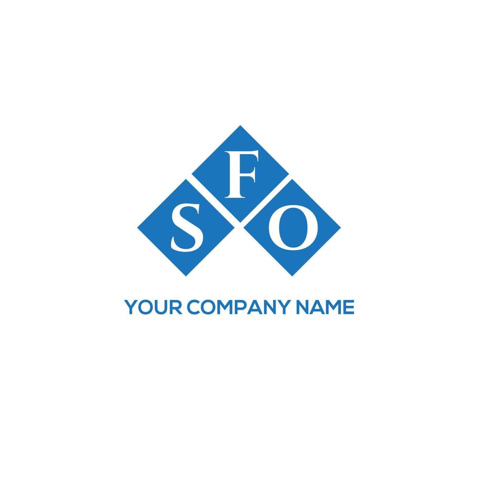 SFO brief logo ontwerp op witte achtergrond. sfo creatieve initialen brief logo concept. sfo-briefontwerp. vector